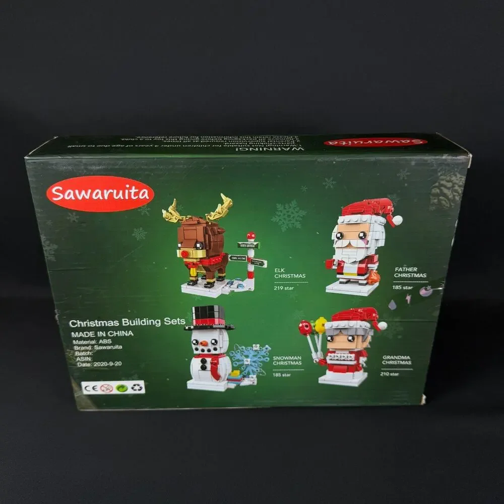 Christmas Building Sets,799Pcs Contain Christmas Mr. Mrs. Claus, Reindeer, Snowm